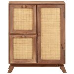 Vidaxl buffet 60x35x75 cm bois de manguier massif