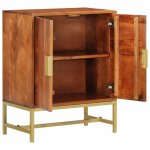 Vidaxl buffet 60x35x75 cm bois massif d'acacia