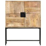 Vidaxl buffet 80x30x100 cm bois de manguier massif