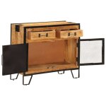 Vidaxl buffet 80x31x66 cm bois de manguier brut massif et métal Vidaxl buffet 80x31x66 cm bois de manguier brut massif et métal