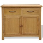 Vidaxl buffet 90 x 33, 5 x 83 cm bois de chne massif