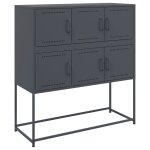 Vidaxl buffet anthracite 100, 5x39x107 cm acier