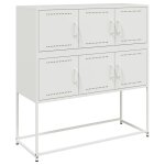 Vidaxl buffet blanc 100, 5x39x107 cm acier