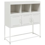 Vidaxl buffet blanc 100, 5x39x107 cm acier