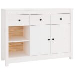 Vidaxl buffet blanc 100x35x74 cm bois massif de pin