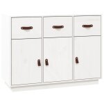 Vidaxl buffet blanc 100x40x75 cm bois massif de pin