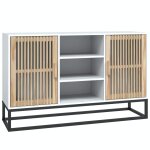 Vidaxl buffet blanc 105x30x65 cm bois d'ing�nierie