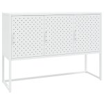 Vidaxl buffet blanc 105x35x75 cm acier