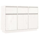 Vidaxl buffet blanc 111x36x75 cm bois massif de pin