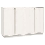 Vidaxl buffet blanc 120x35x80 cm bois massif de pin