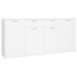 Vidaxl buffet blanc 160x36x75 cm bois d'ing�nierie