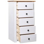 Vidaxl buffet blanc 46x40x89 cm pin gamme panama