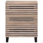 Vidaxl buffet blanc 60x34x75 cm bois massif de manguier