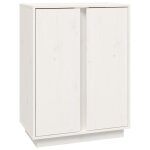 Vidaxl buffet blanc 60x35x80 cm bois massif de pin