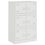 Vidaxl buffet blanc 67x39x107 cm acier