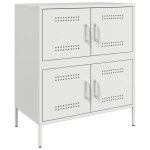 Vidaxl buffet blanc 68x39x79 cm acier