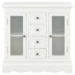 Vidaxl buffet blanc 70x28x70 cm bois de pin massif