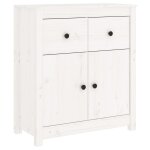 Vidaxl buffet blanc 70x35x80 cm bois massif de pin