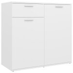 Vidaxl buffet blanc 80x36x75 cm bois d'ingénierie Vidaxl buffet blanc 80x36x75 cm bois d'ingénierie