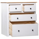 Vidaxl buffet blanc 80x40x83 cm pin gamme panama
