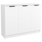 Vidaxl buffet blanc 90, 5x30x70 cm bois d'ingnierie