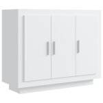 Vidaxl buffet blanc 92x35x75 cm bois d?ing�nierie