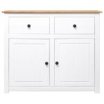 Vidaxl buffet blanc 93x40x80 cm pin gamme panama Vidaxl buffet blanc 93x40x80 cm pin gamme panama