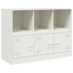 Vidaxl buffet blanc 99x39x73 cm acier
