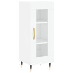 Vidaxl buffet blanc brillant 34, 5x34x90 cm bois d'ingénierie Vidaxl buffet blanc brillant 34, 5x34x90 cm bois d'ingénierie