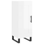 Vidaxl buffet blanc brillant 34, 5x34x90 cm bois d'ing�nierie