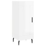 Vidaxl buffet blanc brillant 34, 5x34x90 cm bois d'ingnierie