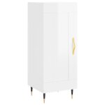 Vidaxl buffet blanc brillant 34, 5x34x90 cm bois d'ingénierie Vidaxl buffet blanc brillant 34, 5x34x90 cm bois d'ingénierie
