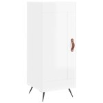 Vidaxl buffet blanc brillant 34, 5x34x90 cm bois d'ingnierie