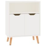 Vidaxl buffet blanc brillant 60x30x72 cm bois d'ing�nierie