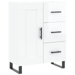 Vidaxl buffet blanc brillant 69, 5x34x90 cm bois d'ing�nierie
