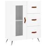 Vidaxl buffet blanc brillant 69, 5x34x90 cm bois d'ing�nierie