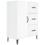 Vidaxl buffet blanc brillant 69, 5x34x90 cm bois d'ingnierie