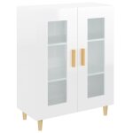 Vidaxl buffet blanc brillant 69, 5x34x90 cm bois d'ingnierie