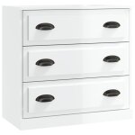 Vidaxl buffet blanc brillant 70x35, 5x67, 5 cm bois d'ingénierie Vidaxl buffet blanc brillant 70x35, 5x67, 5 cm bois d'ingénierie