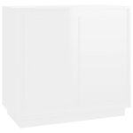 Vidaxl buffet blanc brillant 80x34x75 cm bois d'ing�nierie