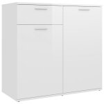 Vidaxl buffet blanc brillant 80x36x75 cm bois d'ingénierie Vidaxl buffet blanc brillant 80x36x75 cm bois d'ingénierie