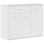 Vidaxl buffet blanc brillant 88x30x70 cm bois d'ing�nierie