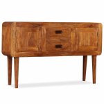 Vidaxl buffet bois massif avec finition miel 120x30x75 cm
