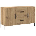 Vidaxl buffet ch�ne artisanal 100x36x60 cm bois d'ing�nierie