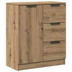 Vidaxl buffet ch�ne artisanal 60x30x70 cm bois d'ing�nierie