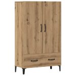 Vidaxl buffet chne artisanal 70x31x115 cm bois d'ingnierie