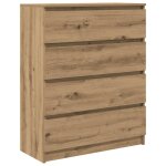 Vidaxl buffet ch�ne artisanal 80x35x99 cm bois d'ing�nierie