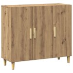 Vidaxl buffet ch�ne artisanal 90x34x80 cm bois d'ing�nierie