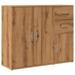 Vidaxl buffet ch�ne artisanal 91 x 29, 5 x 75 cm bois d'ing�nierie