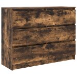 Vidaxl buffet ch�ne fum� 100x35x76 cm bois d'ing�nierie